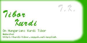 tibor kurdi business card